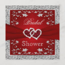 Search for red and silver bridal shower invitations Glitter