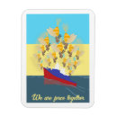 Recherche de guerre et paix magnets Bleu et jaune