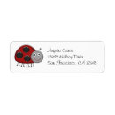 Search for lady bug return address labels Black