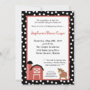 Search for barn birthday invitations Red