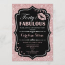 Search for forty and fabulous invitations Glitter