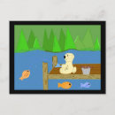 Recherche de petits poissons cartes postales Pêche