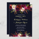 Search for navy engagement party invitations Floral
