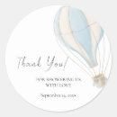 Search for balloon labels Blue hot air balloon