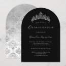 Search for black silver quinceanera invitations Party