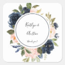 Search for blush navy blue wedding stickers Thank you