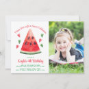 Search for watermelon birthday invitations Summer birthday party