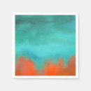 Search for turquoise and orange napkins Red