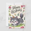 Recherche de wolfs vœux cartes D'anniversaire de loup