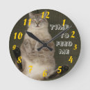Recherche de murale de chat horloges Humour