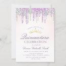 Search for purple silver quinceanera invitations Gold