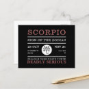 Search for the scorpion postcards Astrological
