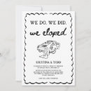 Search for we did it wedding announcement cards We got married