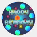 Search for neon blue stickers Birthday