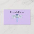 Search for dragonflies business cards Purple