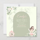 Search for fairy birthday invitations Baby girl