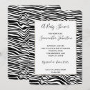 Search for black and white stripes baby shower invitations Animal