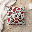 Search for black red and white pillows Floral