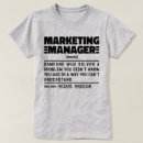 Search for marketing manager tshirts Management