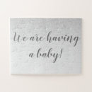 Search for pregnancy announcement puzzles Typography