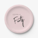 Search for 40th birthday plates Blush pink