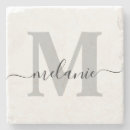 Recherche de monogramme initial dessous de verres Élégant