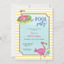 Recherche de flamingo pool party invitations Fête de la piscine