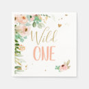 Search for flowers napkins First birthday