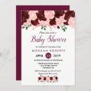 Search for burgundy floral baby shower invitations Winter