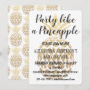 Search for pineapple baby shower invitations Gold