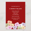 Search for valentine candy hearts invitations Valentine's day party
