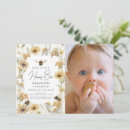 Recherche de bee 1ans anniversaire invitations Floral