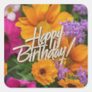 Search for happy birthday flower stickers Watercolor