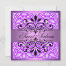 Search for zebra stripe invitations Purple