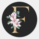 Search for letter f monogram stickers Floral