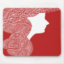 Search for lady in red mousepads For her