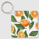 Search for orange fruit keychains Green leaves
