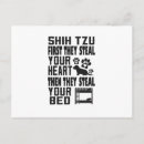 Search for funny dog saying postcards Shih tzu