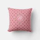 Search for pink and brown pillows Initials