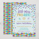 Search for under the sea 2nd birthday invitations Mermaid tail