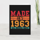 Recherche de 1963 anniversaire cartes Rétro