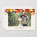 Search for fall wedding save date postcards Leaves