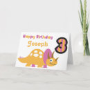 Search for dinosaur 3rd birthday cards Kids