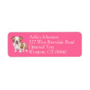Search for bulldog return address labels Puppy