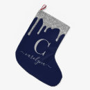 Search for blue and silver christmas stockings Glitter