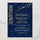Search for stylish bar bat mitzvah invitations Real gold foil