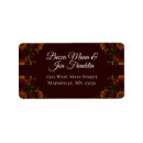 Search for deep red return address labels Rustic