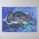 Search for black and white dragon posters Red