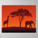 Search for african silhouette posters Elephant