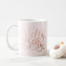 Search for hand lettered mugs Blush pink